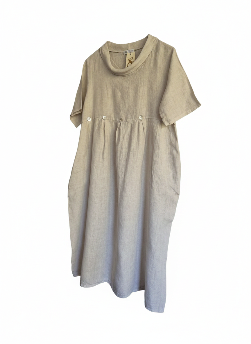 VESTIDO LINO NATURAL