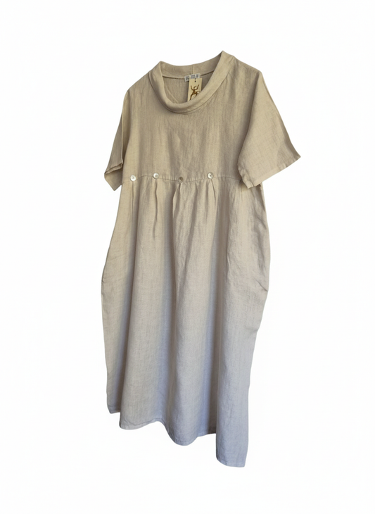 VESTIDO LINO NATURAL