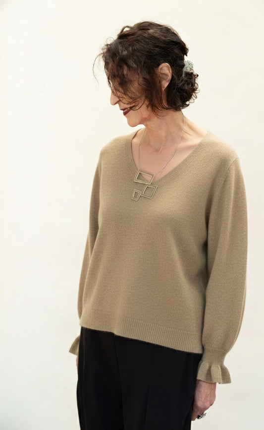 SUÉTER MANGAS ROMÁNTICAS