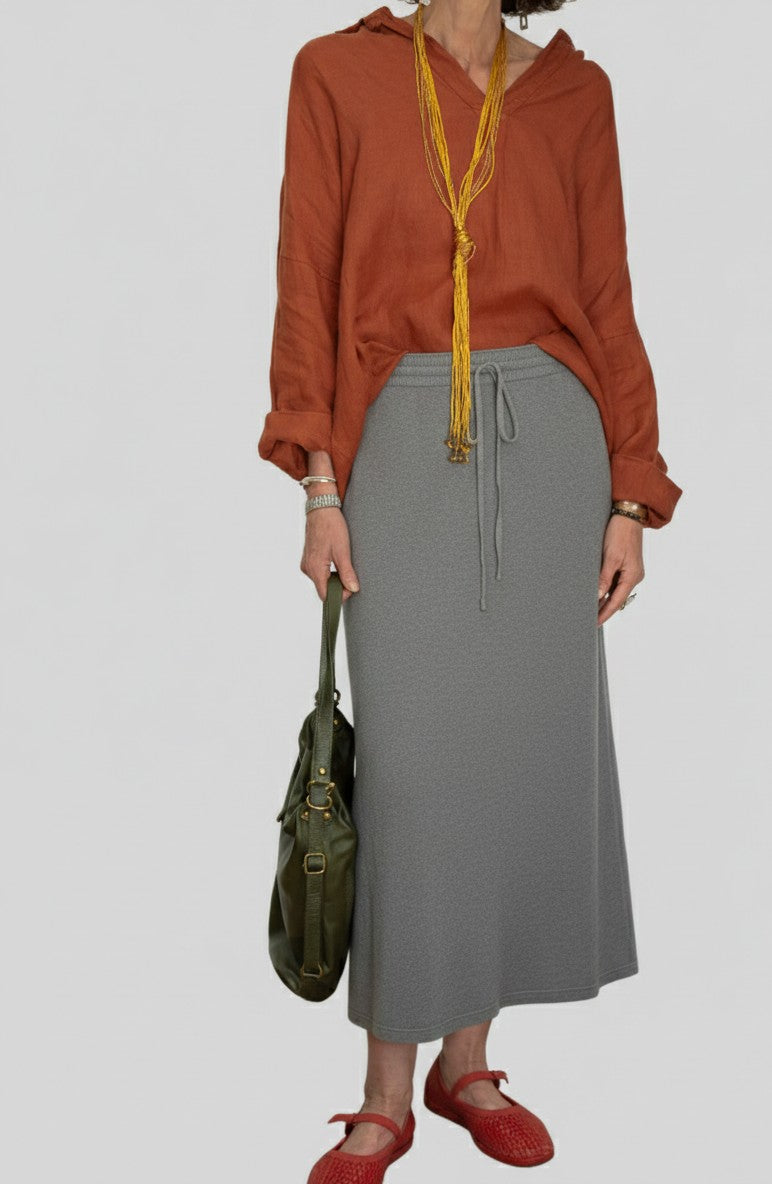 FALDA BRUMA DE PUNTO