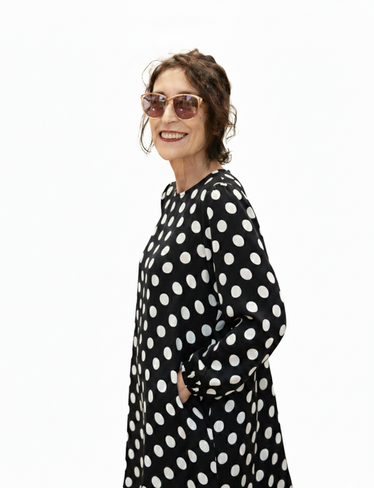 VESTIDO MINI LUNARES NOIR